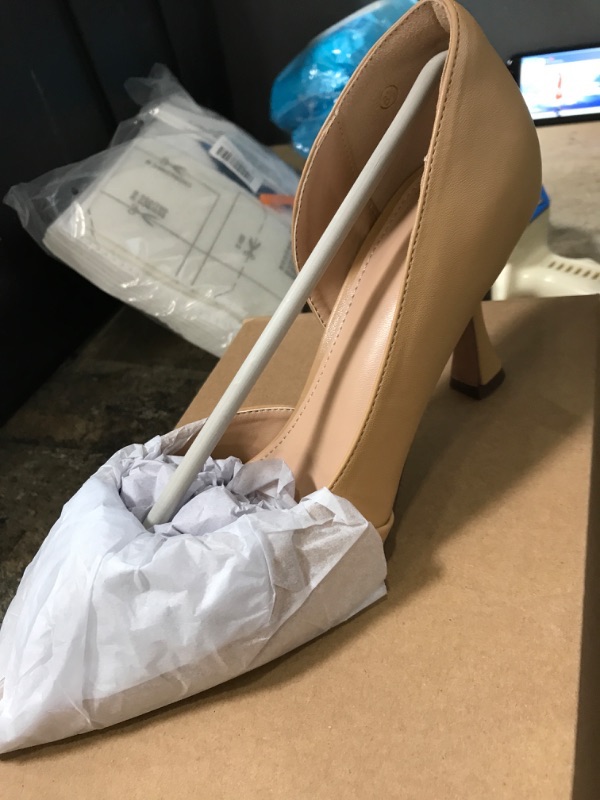 Photo 1 of Coutgo Womens Pointed Closed Toe Pumps Bow Tie Kitten High Heels Slip On Faux Leather D'Orsay Sexy Business Shoe 11
