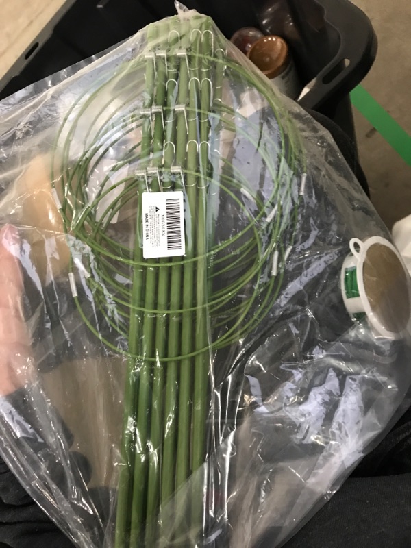 Photo 2 of 5 Pack Tomato Cages, Plant Trellis for Garden Plant Support, 18in Small Tomato Cages Trellis for Climbing Plants, Plant Stakes for Peony Support, Tomato Stakes Rings with Twist Tie Vertical Growth