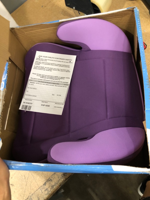 Photo 2 of Cosco Topside Booster Car Seat - Easy to Move, Lightweight Design (Grape), 1 Count (Pack of 1)