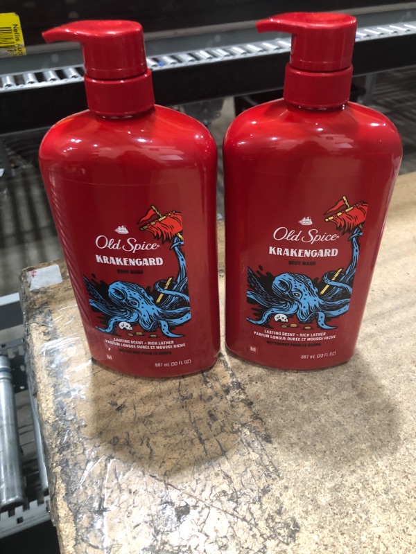 Photo 2 of 2 Pack Old Spice Men's Krakenguard Body Wash Pump - 30 Fl Oz