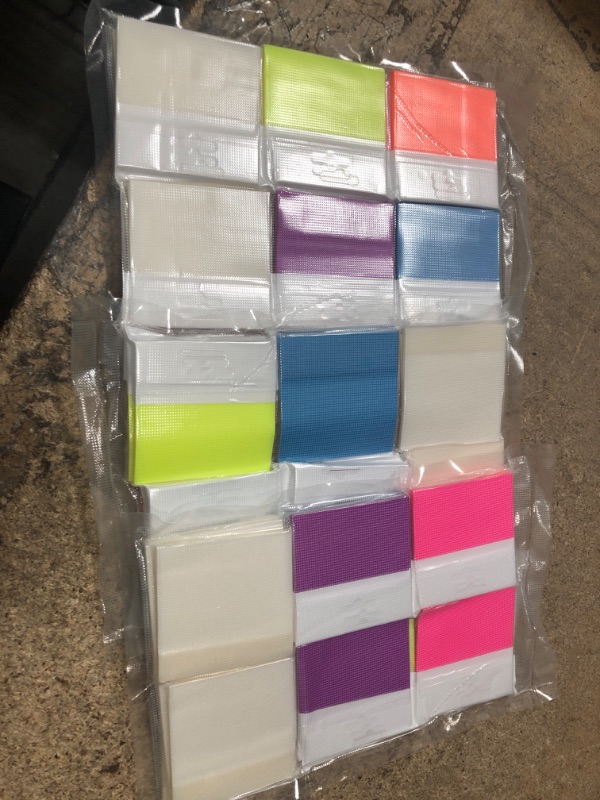 Photo 2 of  3 pack @ 900 Sheets 18 Pieces Transparent Sticky Notes Pads, 3 x 3 Inches Translucent Colored Clear Stickies Notes Waterproof Self Adhesive See Through Memo Sticky Pads, School Office Supplies (Fresh Color) Blue,green,pink,transparent,white