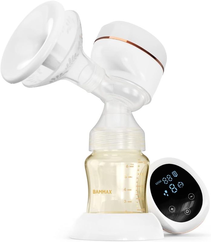 Photo 1 of BAMMAX Electric Breast Pump, Portable Pain-Free Breast Pump with Massage Mode, LED Smart Breast Pump Touch Screen, Memory Function, USB Rechargeable, Strong Suction Power, Ultra-Quiet, BPA Free