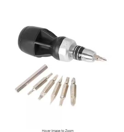 Photo 1 of 12-in-1 Quick Load Ratcheting Stubby Screwdriver Set
