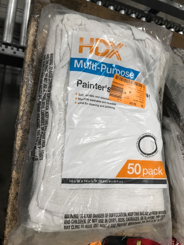 Photo 2 of 14 in. x 14 in. Painter's Towels (50-Pack)