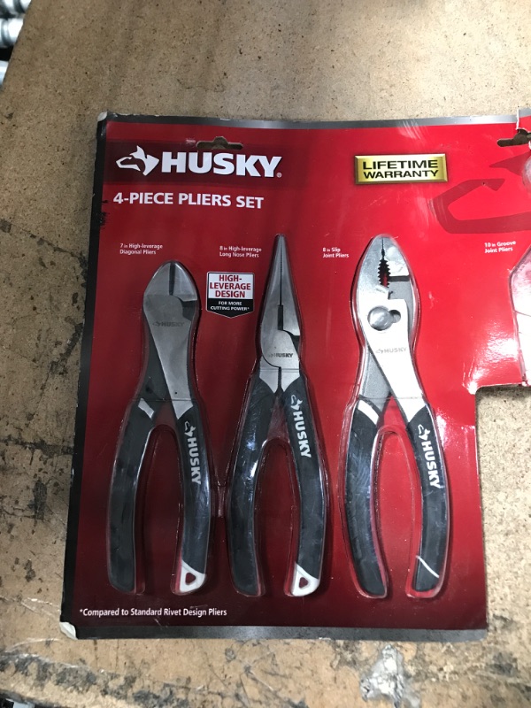 Photo 2 of Husky Pliers Set (4-Piece)