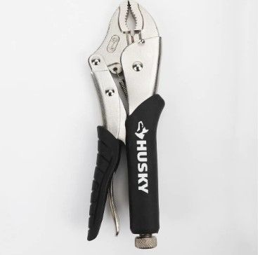 Photo 1 of 10 in. Curved Jaw Locking Pliers with Rubber Grip
