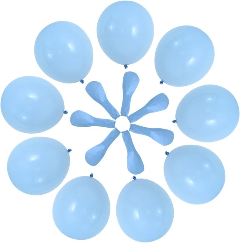 Photo 1 of **Set of 2* BEISHIDA 100 Pack 10 Inch Thicken Light Blue Balloons,Large Macaron Blue Latex Helium Balloons For Birthday Wedding Reception Bridal Shower Party Decorations Supplies
