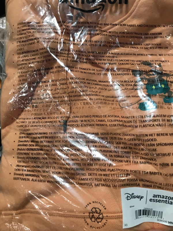 Photo 1 of *USED* mickey xs orange hoodie