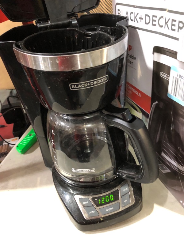 Photo 1 of *PREV USED*
Black+Decker CM1160B 12-Cup Programmable Coffee Maker, Black/Stainless Steel