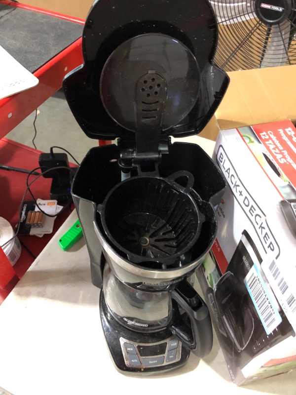 Photo 4 of *PREV USED*
Black+Decker CM1160B 12-Cup Programmable Coffee Maker, Black/Stainless Steel