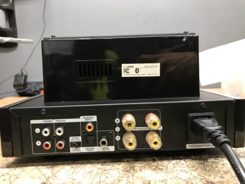 Photo 3 of (PARTS ONLY)Monoprice Stereo Hybrid Tube Amplifier 2019 Edition, 25 Watt with Bluetooth, Wired RCA, Optical, Coaxial, and USB Connections, and Subwoofer Out