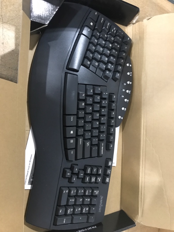 Photo 2 of Perixx Periboard-612 Wireless Ergonomic Split Keyboard with Dual Mode 2.4G and Bluetooth Feature, Compatible with Windows 10 and Mac OS X System, Black, US English Layout, (11354)
