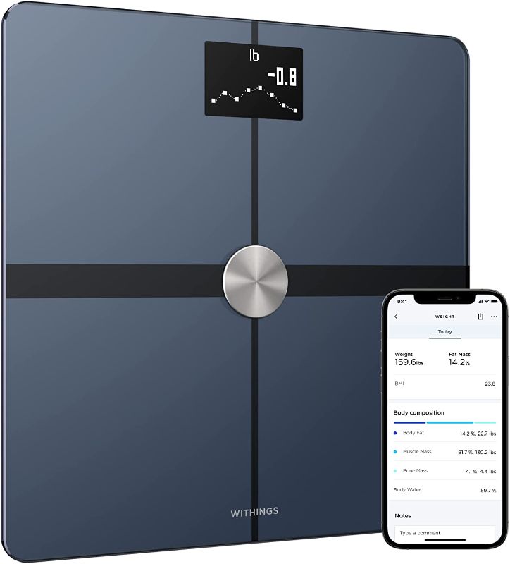 Photo 1 of Withings Body+ Smart Wi-Fi bathroom scale for Body Weight - Digital Scale and Smart Monitor Incl. Body Composition Scales with Body Fat and Weight loss management
