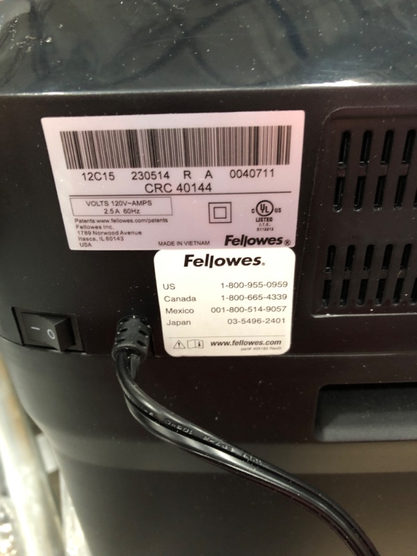 Photo 3 of Fellowes 12C15 12 Sheet Cross-Cut Paper Shredder for Home and Office with Safety Lock 12 Sheet Paper Shredder