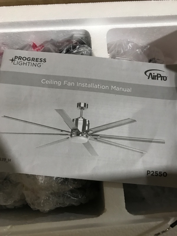 Photo 5 of [FOR PARTS]
Progress Lighting Vast Collection 72" 18W LED Eight- Blade Fan