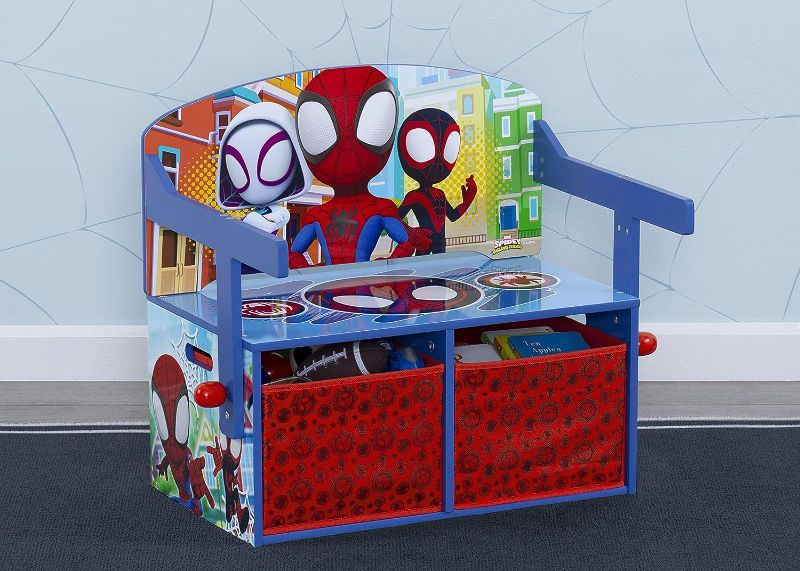 Photo 1 of **MINOR TEAR & WEAR**Delta Children Marvel Spider-Man Sleep and Play Toddler Bed with Built-in Guardrails
