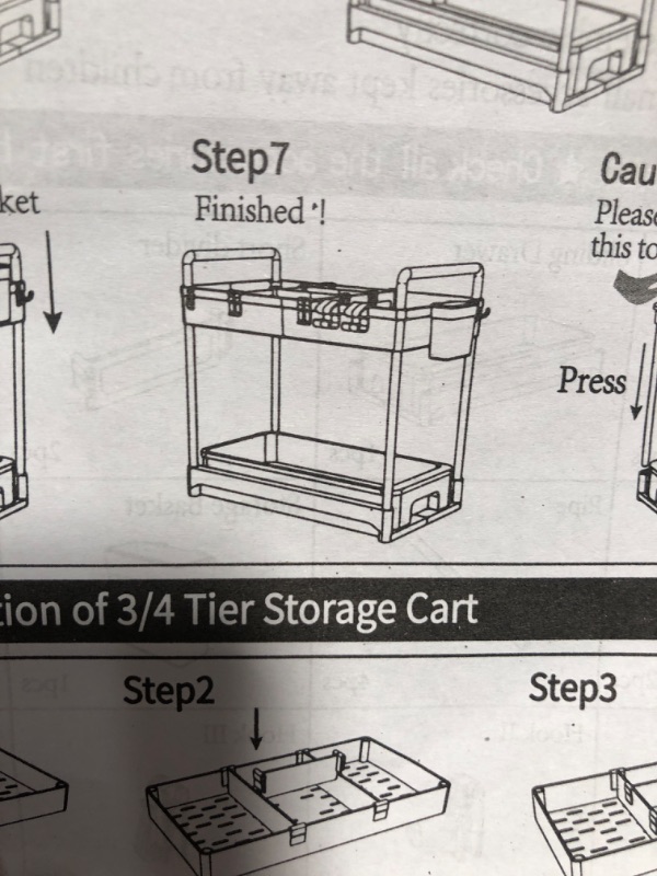 Photo 1 of 2-tier sliding storage organizer