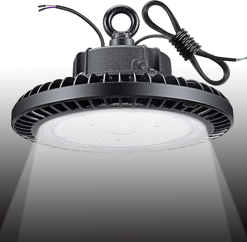 Photo 1 of Qmix LED High Bay Light 240W 36,000LM (150LM/W) 1-10V Dimmable, UFO High Bay LED Shop Light 5000K Daylight, 1000W HID Equivalent ETL/DLC Listed
