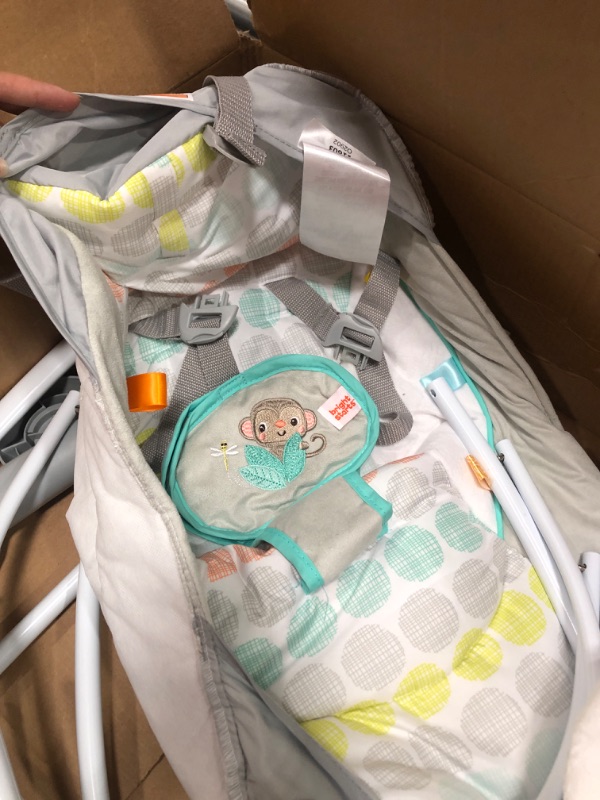 Photo 3 of Bright Starts Whimsical Wild Portable Compact Automatic Deluxe Baby Swing with Music and Taggies, Newborn and up