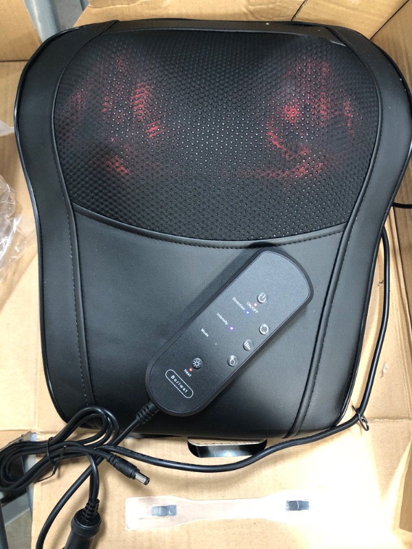 Photo 2 of Boriwat Back Massager with Heat, Massagers for Neck and Back, Shiatsu Neck Massage Pillow for Back, Neck, Shoulder, Leg Pain Relief, Gifts for Men Women Mom Dad, Stress Relax at Home Office and Car