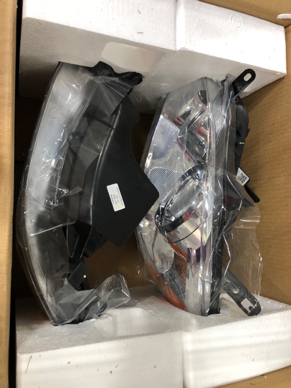 Photo 1 of AXLAHA 2007 2008 2009 Toyota Camry Headlights Assembly for 2007-2009 Camry Chrome Housing Amber Reflector Replacement Driver and Passenger Side