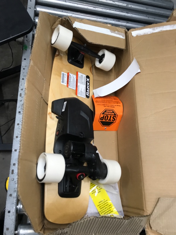 Photo 2 of **MISSING POWER CORD, UNABLE TO TEST***
RazorX Electric Skateboard Black Cruiser Skateboard Frustration-free Packaging