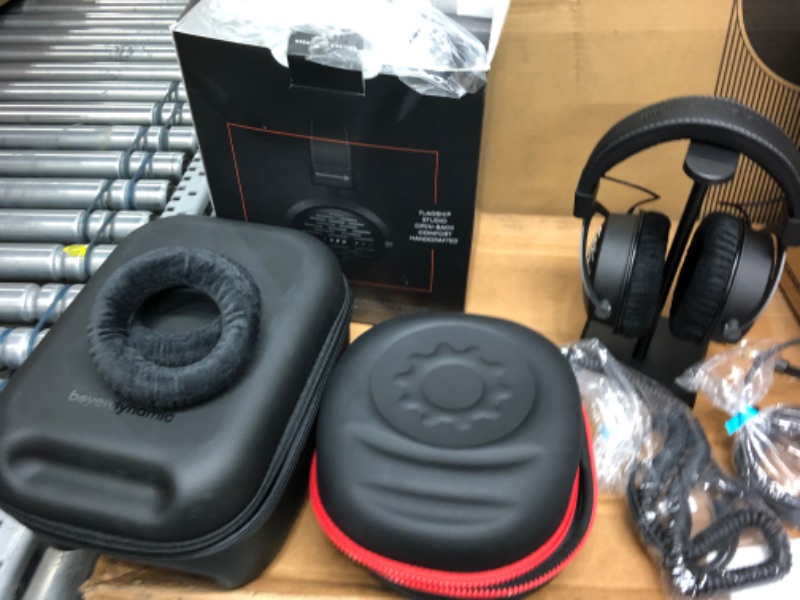 Photo 2 of **UNABLE TO TEST**
beyerdynamic DT 1990 PRO 250 Ohm Open Studio Headphones (710490) with Full Size Headphone Case, Headphone Stand & Microfiber Cleaning Cloth