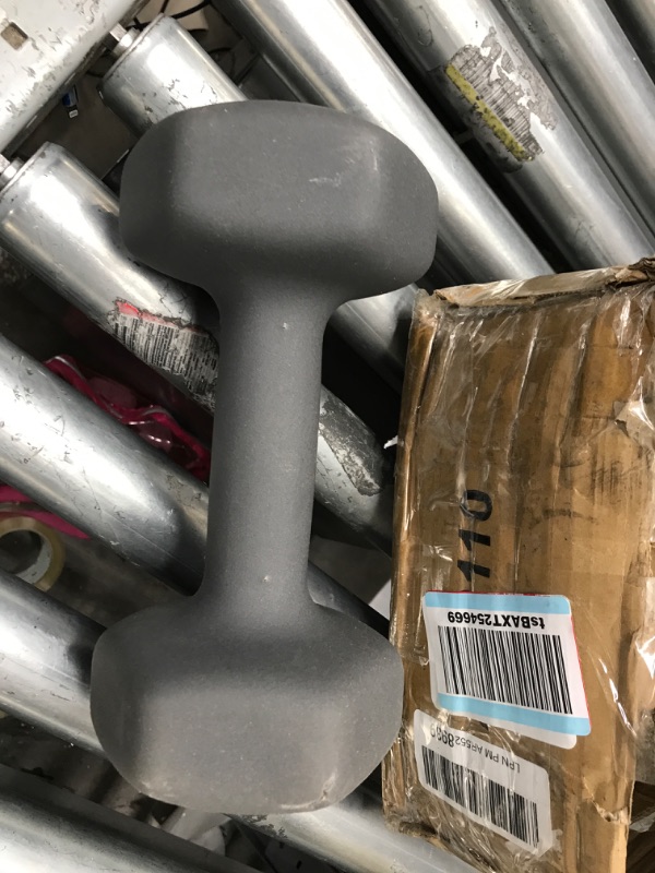 Photo 2 of **ONE DUMBELL MISSING**
Amazon Basics Neoprene Workout Dumbbell Grey 15-Pound, Set of 2 Weight Set
