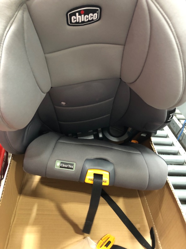 Photo 2 of Chicco KidFit ClearTex Plus 2-in-1 Belt-Positioning Booster Car Seat, Backless and High Back Booster Seat, for Children Aged 4 Years and up and 40-100 lbs. | Drift/Grey KidFit Plus with ClearTex® No Chemicals Drift/Grey