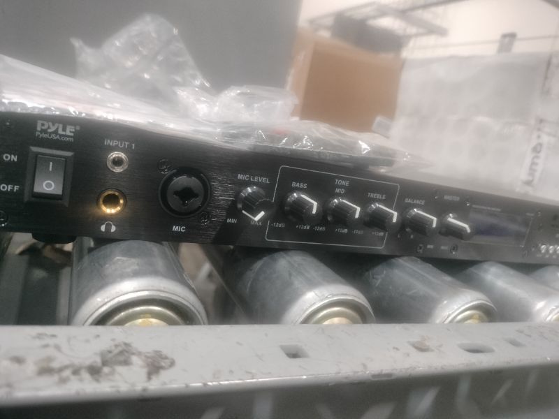 Photo 1 of Tested...Pyle Rack Mount Studio Pre-Amplifier - Audio Receiver System w/ Digital LCD Display Bluetooth FM Radio Recording Mode Remote Control USB Flash or SD Card Reader Input and Output Jack - PPRE70BT
