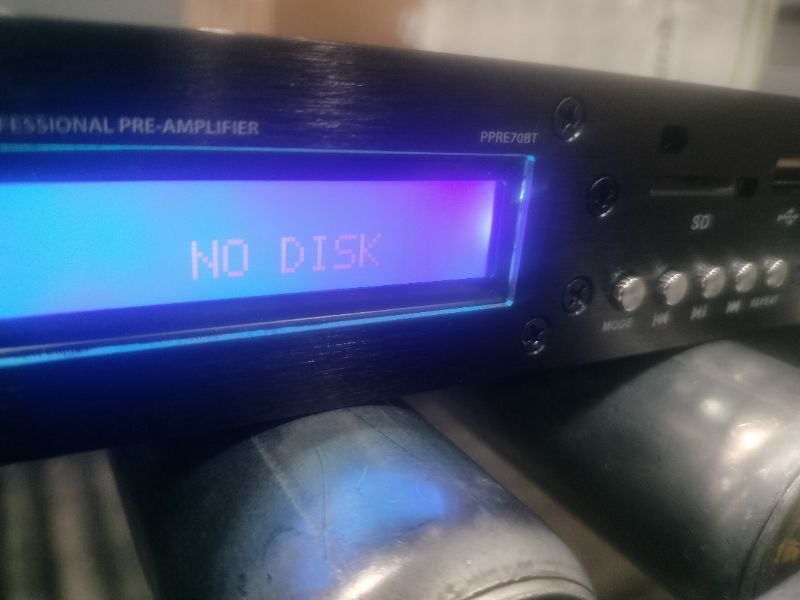 Photo 4 of Tested...Pyle Rack Mount Studio Pre-Amplifier - Audio Receiver System w/ Digital LCD Display Bluetooth FM Radio Recording Mode Remote Control USB Flash or SD Card Reader Input and Output Jack - PPRE70BT