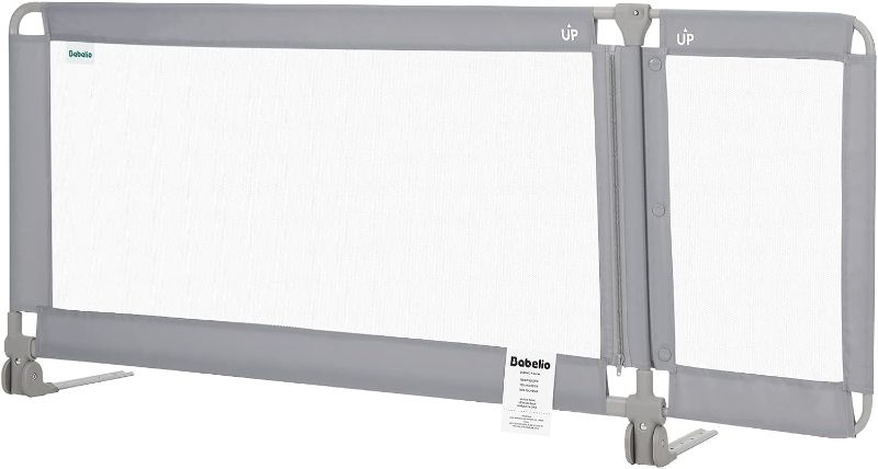 Photo 1 of Babelio Toddler Bed Rails, Guardian 39"-51" Extendable Guard for Toddlers, Kids & Elderly Adults, 22.5" Tall Baby Side Rails Crib Twin /Queen /Full /King Size, CPSIA Certified (Gray)