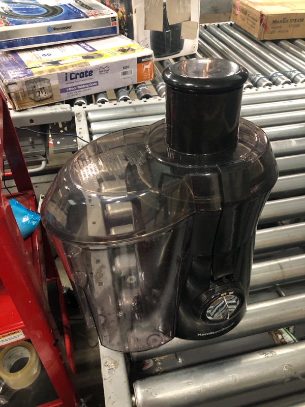 Photo 2 of *Broken*PARTS ONLY Hamilton Beach Juicer Machine, Big Mouth Large 3” Feed Chute for Whole Fruits and Vegetables, Easy to Clean, Centrifugal Extractor, BPA Free, 800W Motor, Black 800W Motor Black