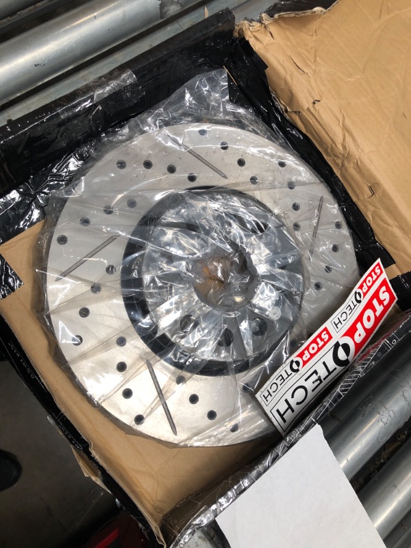 Photo 3 of StopTech 127.33098L Sport Front Left Drilled/Slotted Disc Brake Rotor - Fits Select Audi and Volkswagen Vehicles