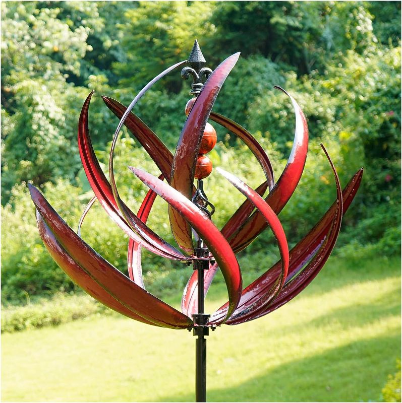 Photo 1 of *stock Photo for reference* Large Metal Kinetic Wind Sculptures for Outdoor Decor
