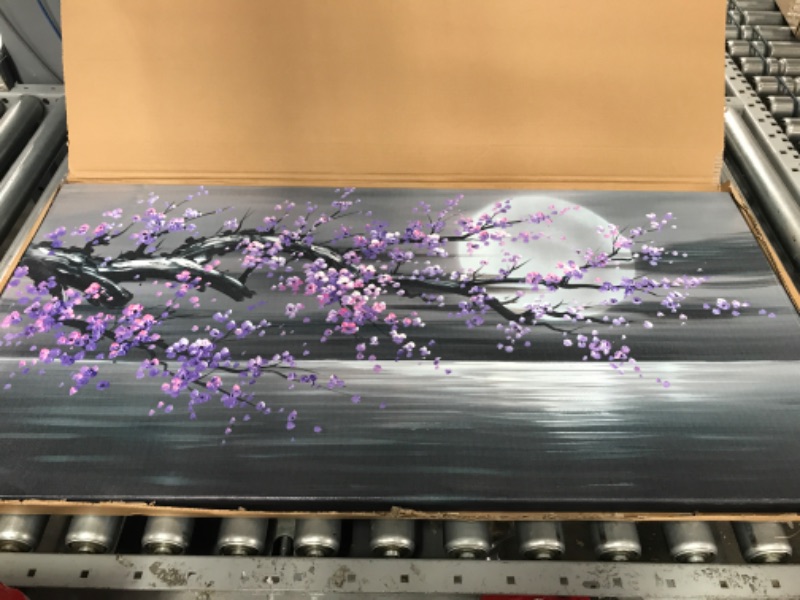 Photo 1 of 20x40 inch purple blossom hanging wall; art