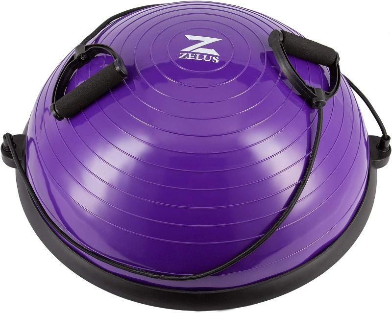 Photo 1 of  Balance Ball Trainer with Resistance Bands and Foot Pump, Inflatable Yoga Ball for Home Gym Workouts,