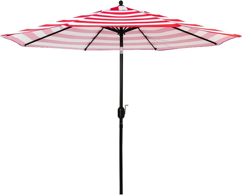 Photo 1 of  7.5ft Outdoor Beach Umbrellas UV 50+ Protection Windproof Portable Patio Umbrella for Sand Heavy Duty Beach, Garden Sunshade Backyard Umbrella with Push Button Tilt, S