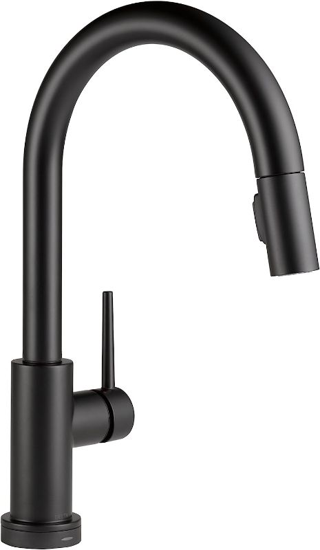 Photo 1 of **PARTS ONLY** Delta Faucet Trinsic Matte Black Kitchen Faucet Touch