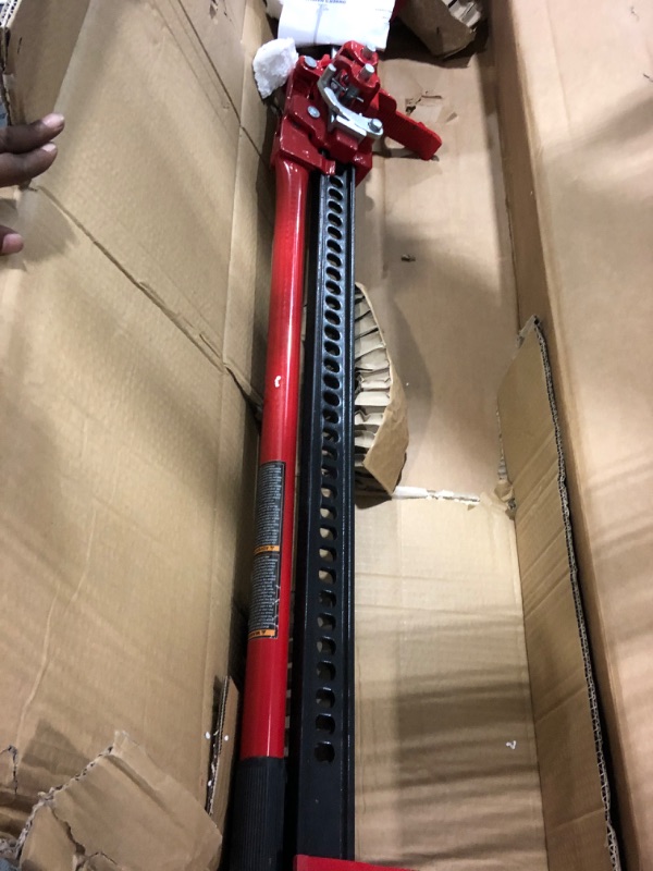 Photo 2 of BIG RED TR6501B Torin 48" Ratcheting Off Road Utility Farm Jack, 3 Ton (6,000 lb) Capacity, Red