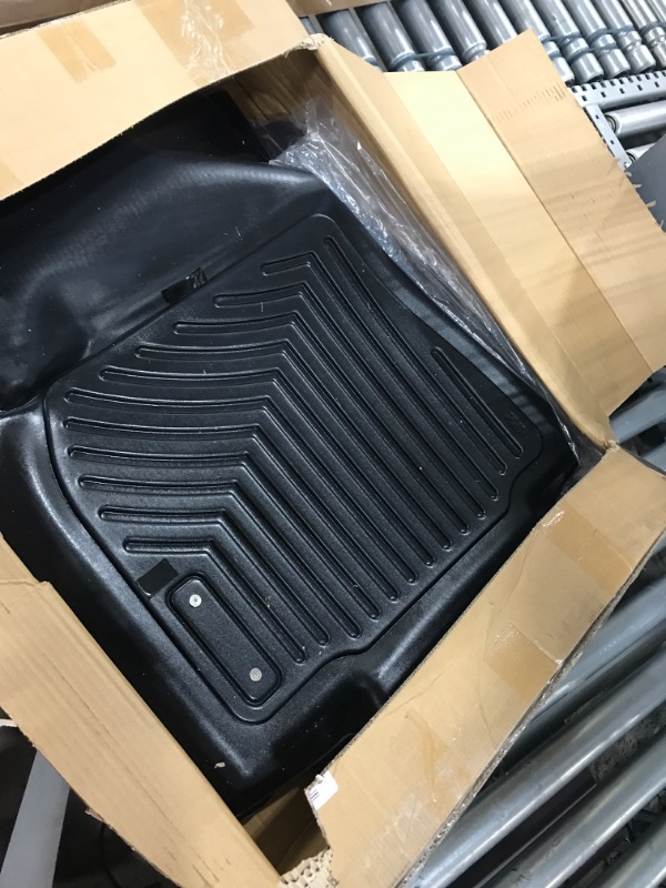 Photo 2 of OEDRO Floor Mats Compatible for 2015-2019 Ford Explorer Without 2nd Row Center Console, Unique Black 