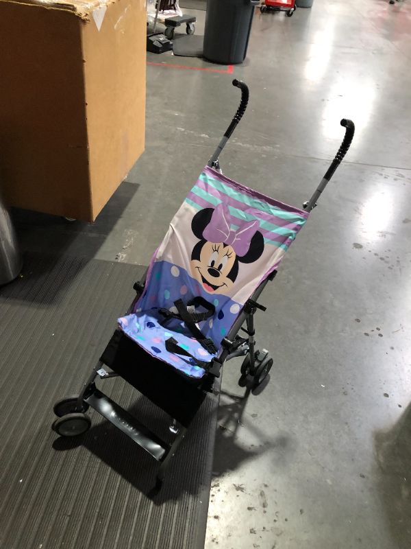 Photo 2 of ***MISSING FRONT WHEEL - SEE PICTURES***
Disney Baby Character Umbrella Stroller, Collapsing