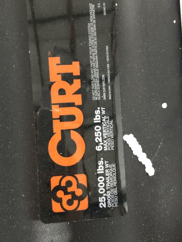 Photo 1 of CURT 16055 Bent Plate 5th Wheel to Gooseneck Adapter Hitch, Fits Industry-Standard Rails, 25,000 lbs, 2-5/16-Inch Ball, Carbide Black Powder Coat
