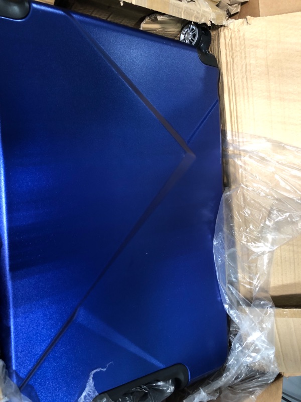 Photo 2 of Tiktun Luggage Sets,PC+ABS Hardshell Lightweight Durable Spinner Wheels Suitcase, Blue, 3-Piece (20"/24"/28") 3-Piece Set (20"/24"/28") Blue