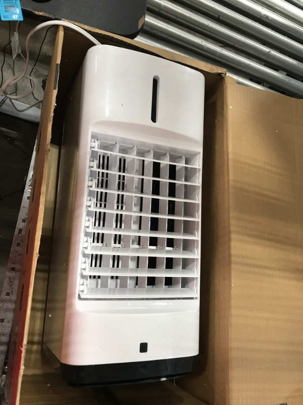 Photo 1 of 24" Evaporative Air Cooler & Mini Portable Air Conditioner, Personal AC Cooling Fan for Room Office Camping, Mini Portable Air Conditioner Ice Cubes