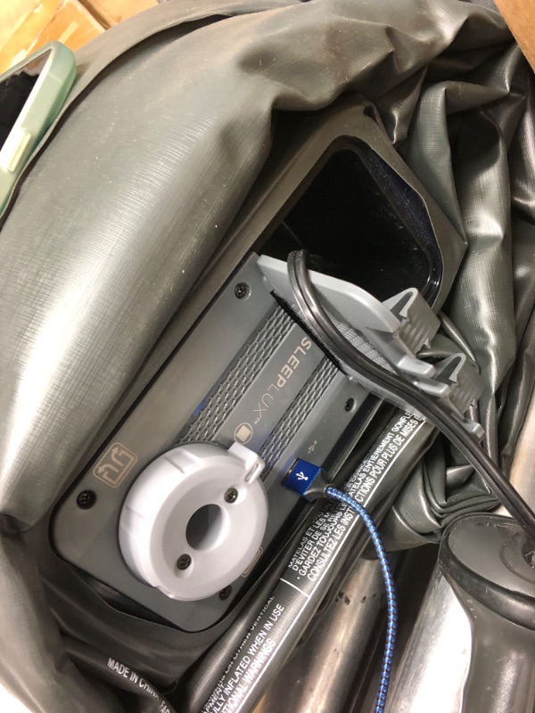 Photo 1 of **PUMP FUNCTIONS, BED HOLDS AIR, AND USB  PORT TEST AND FUNCTIONAL**SleepLux Durable Inflatable Air Mattress with Built-in Pump, Pillow and USB Charger
