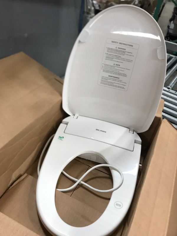 Photo 2 of Bejoan Bidet Toilet Seat Electronic X7, Electrolyzed Water Sterilization, Prewetting, Bidet Warm Water, Heated Toilet Seat with Warm Air Dryer, Remote Control, White - Elongated