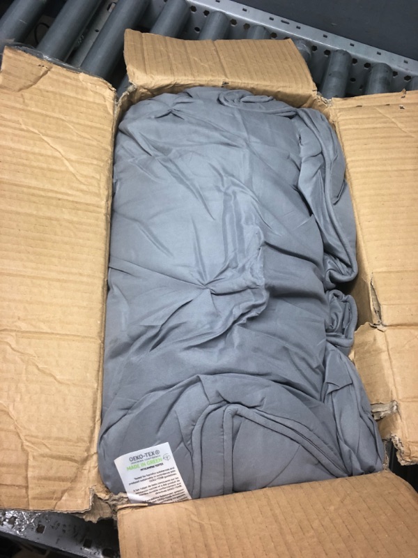 Photo 1 of Amazon Basics Pinch Pleat All-Season Down-Alternative Comforter Bedding Set - Twin/Twin XL, Dark Grey Dark Grey Twin XL Bedding Set