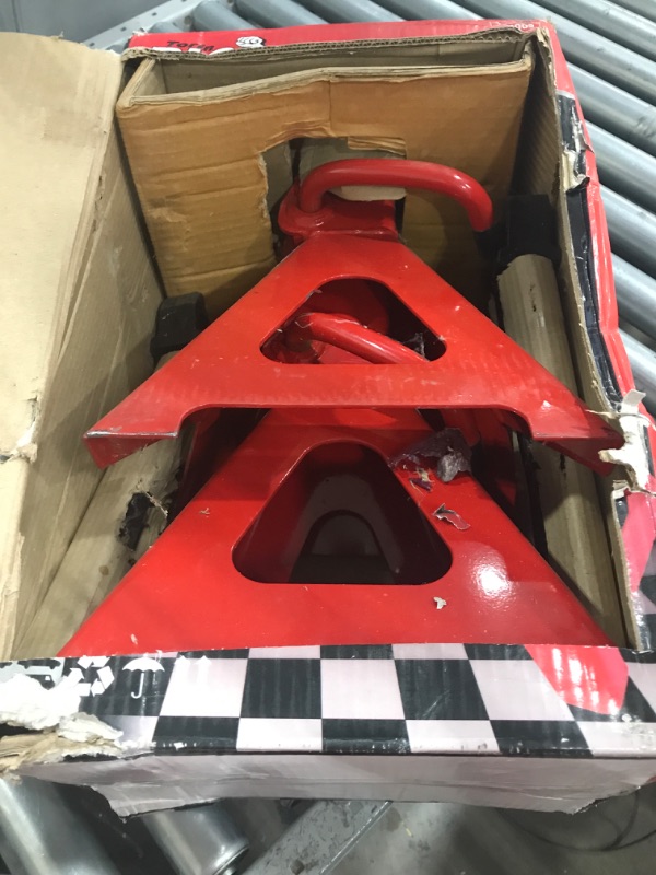 Photo 2 of BIG RED AT46002R Torin Steel Jack Stands: 6 Ton (12,000 lb) Capacity, Red, 1 Pair