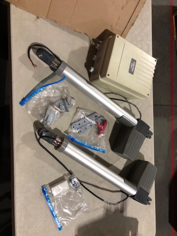 Photo 2 of **MISSING PARTS**SEE NOTES**
CO-Z Gate Openers with Remotes, Automatic Dual Arm Swing Gate Motors, 80W Swing Gate Linear Actuators, Electric Auto Close Garage Driveway Double Gates Operator, Complete Hardware Kit for 660lb Doors